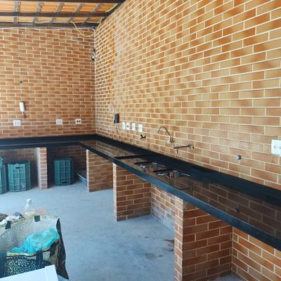 Bancada de area gourmet em Granito